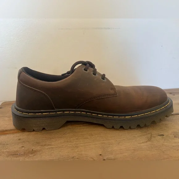Dr. Martens Brown Leather Derby Shoes boots size 10 - Picture 3 of 7